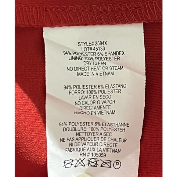 Xscape Red Crepe Off The Shoulders Sweetheart Stretch Party Jumpsuit - Picture 7 of 8